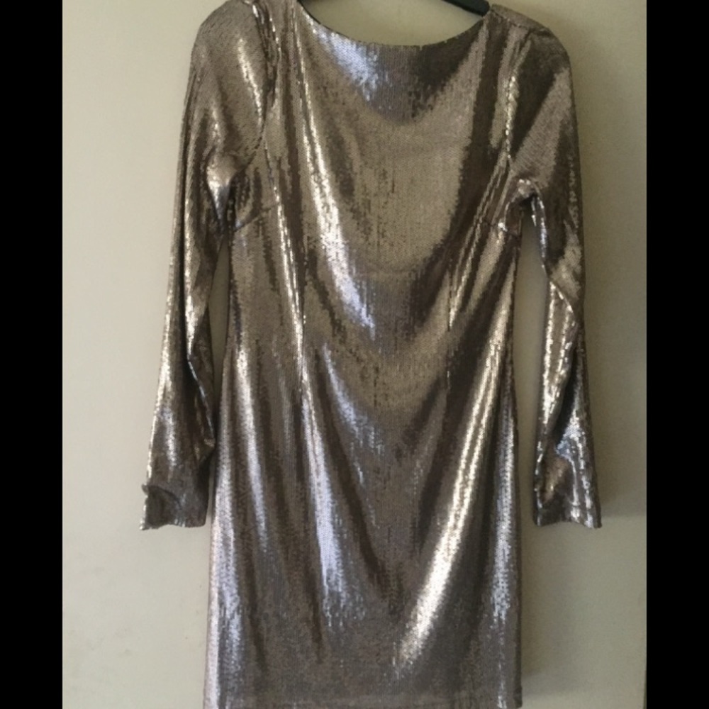 Kardashian Kollection Gold sequin cocktail dress